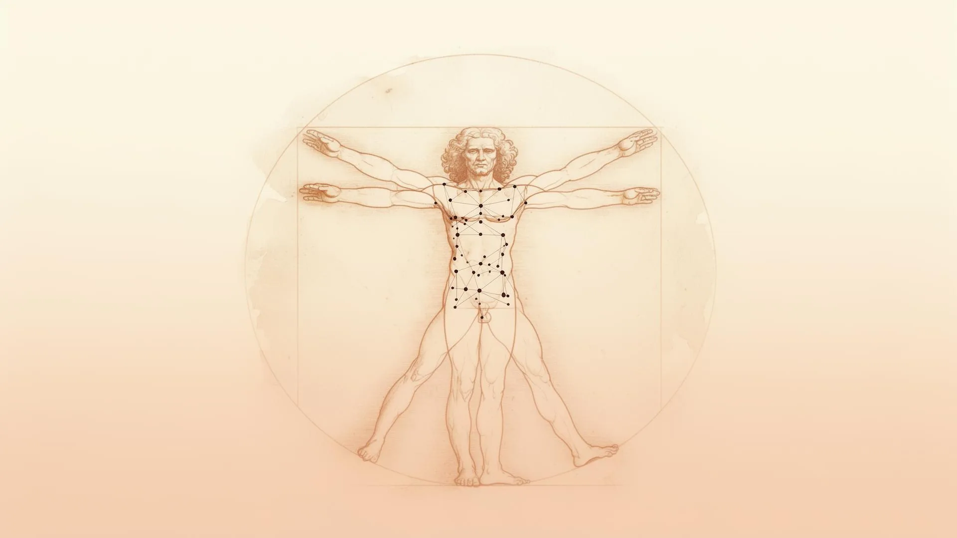 Illustrazione anatomica Vitruviana
